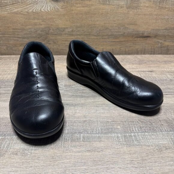 SAS Viva Black Leather Slip On Loafers Women's Size 8 - Picture 5 of 6